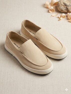Osklen Men’s Beige Suede Slip-On Loafers